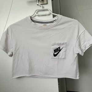 White Nike Crop Top
